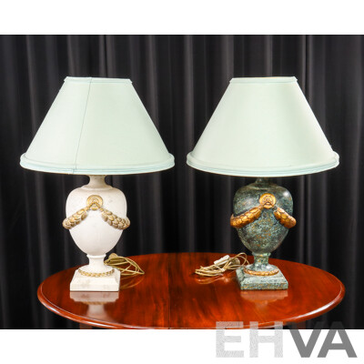 Pair of Matched Grecian Style Table Lamps