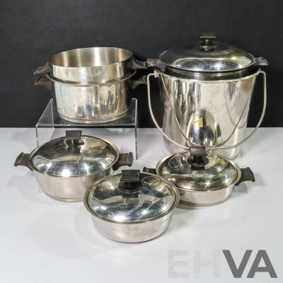 Collection of Seven Pots Includes Rena Pot Made in Canada