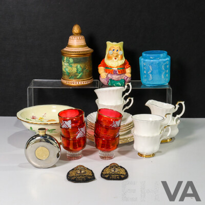 24 Piece Collection of Dinner Ware, Jack Daniels Flask and More