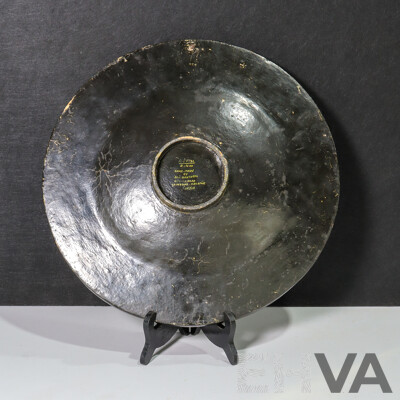 Hand Made Timber Wall Plate by Ali Bothers Kashmir India with Floral Design