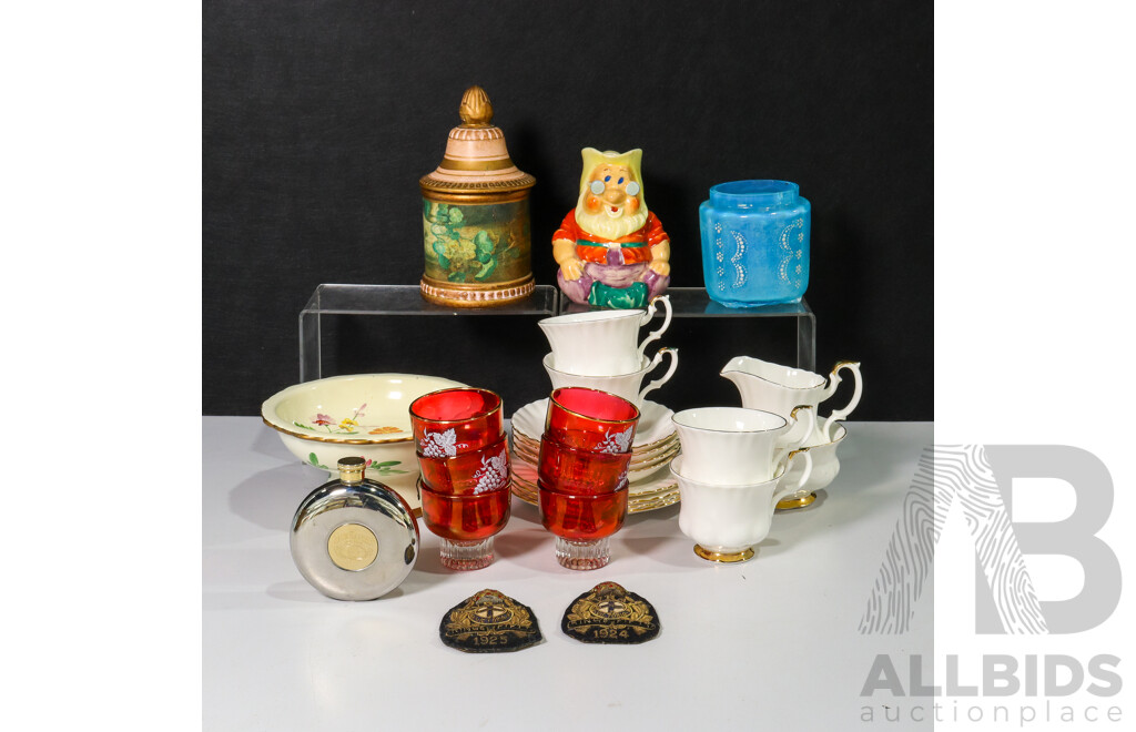 24 Piece Collection of Dinner Ware, Jack Daniels Flask and More