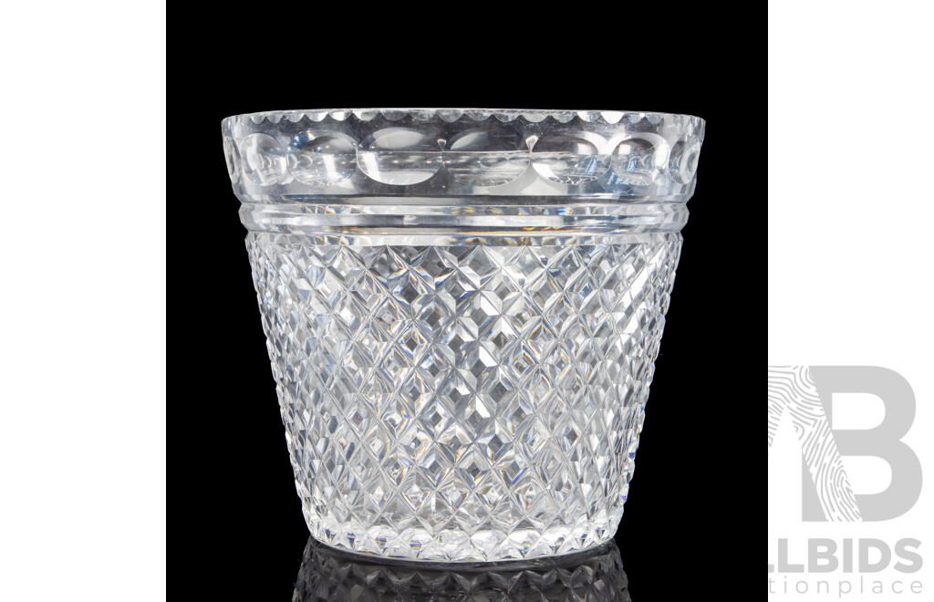 Large Diamond Cut Crystal Ice Cooler