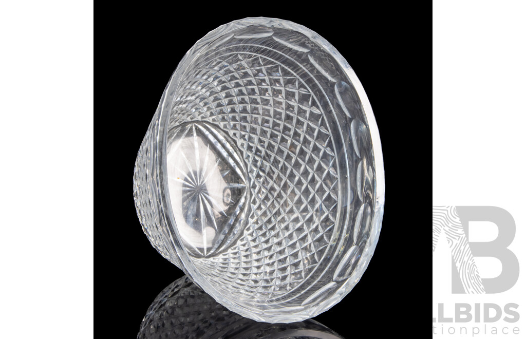 Large Diamond Cut Crystal Ice Cooler