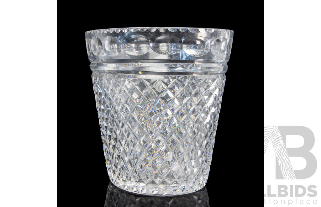 Large Diamond Cut Crystal Ice Cooler