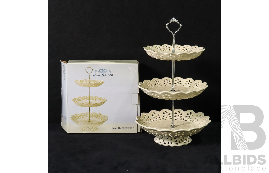 Three Tier Casa Doumani Cake Stand in Box