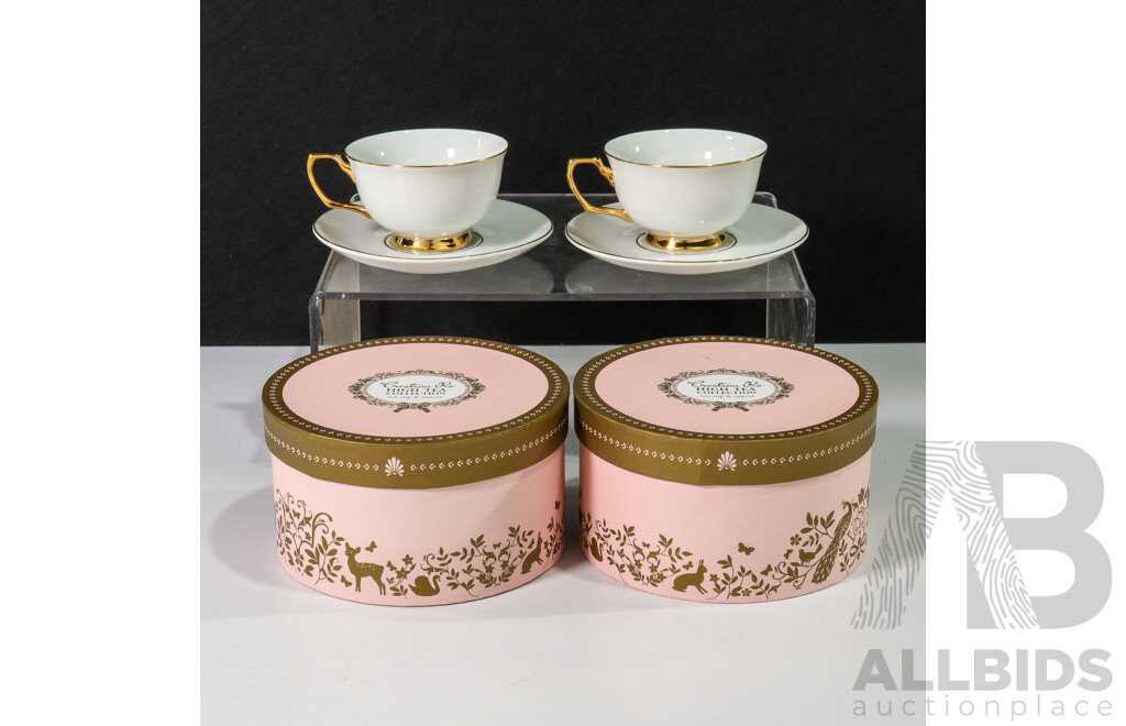 Pair of Cristina Re High Tea Collection Tea Cup & Saucer