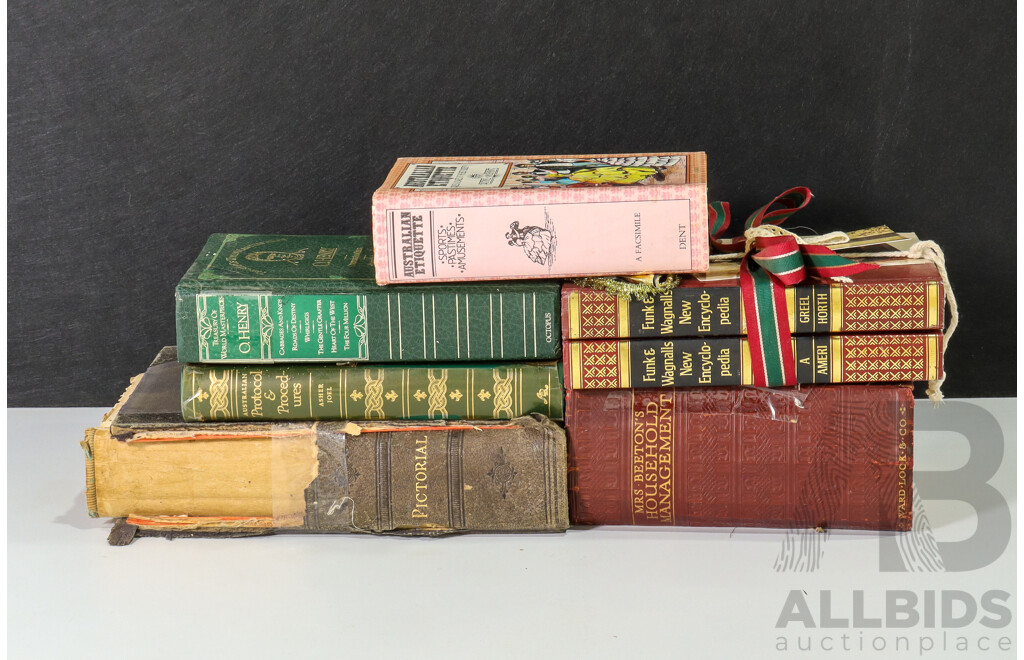 Collection of Antique Book Relating to Australia, Household Management, Encyclopedia, Catholic Doctrine and World Masterpieces