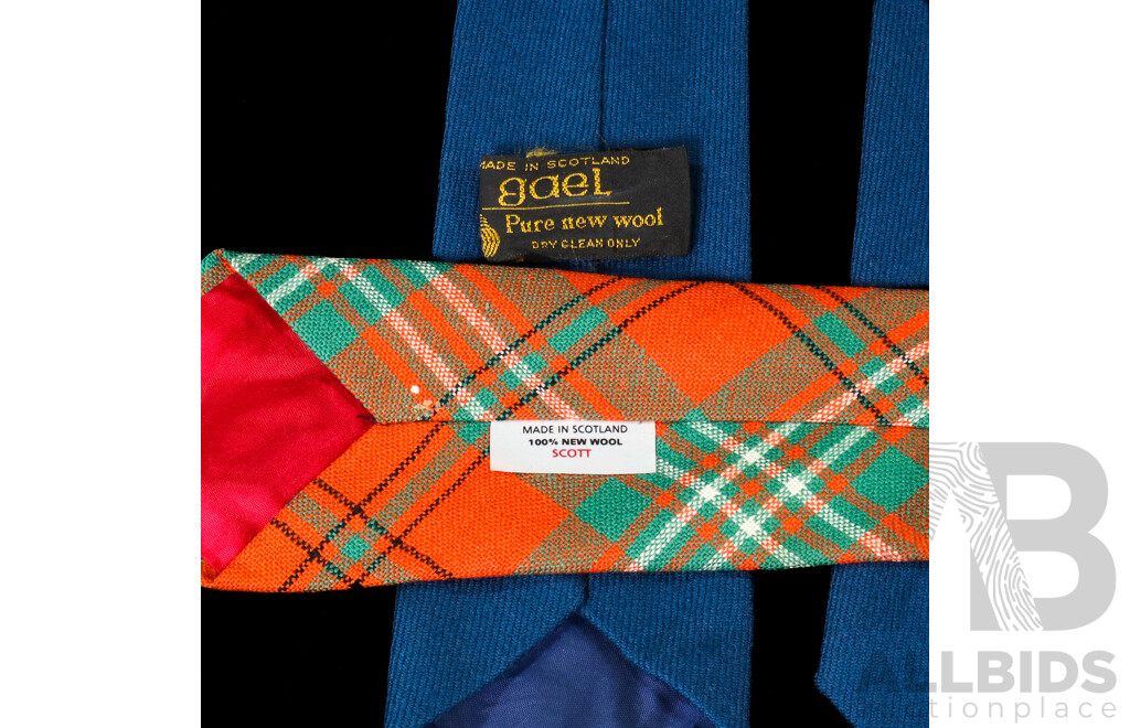 2 Pure-Wool Scottish-Tartan Ties Made in Scotland