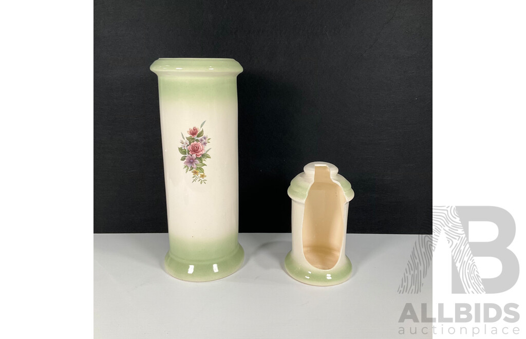 Ceramic Toilet Roll and Brush Holders