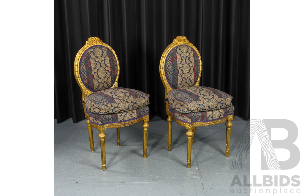 Pair of French Style Lounge Chairs