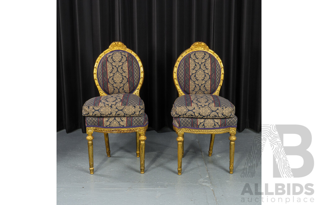 Pair of French Style Lounge Chairs