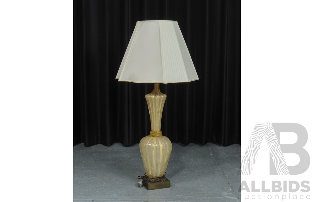Large Italian Murano Art Glass Lamp