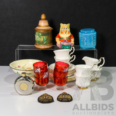 24 Piece Collection of Dinner Ware, Jack Daniels Flask and More