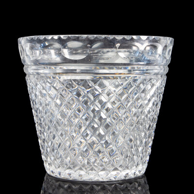 Large Diamond Cut Crystal Ice Cooler