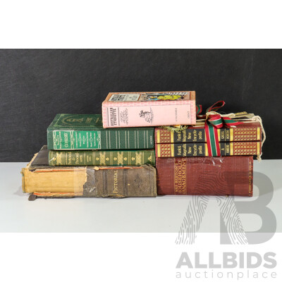 Collection of Antique Book Relating to Australia, Household Management, Encyclopedia, Catholic Doctrine and World Masterpieces