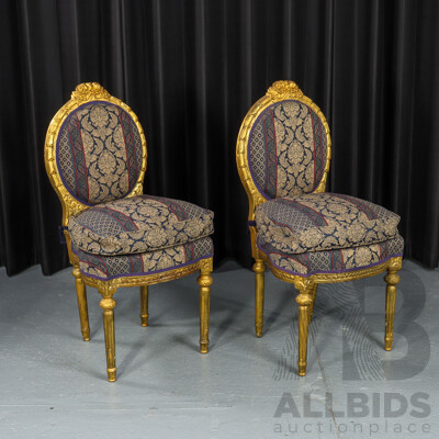 Pair of French Style Lounge Chairs
