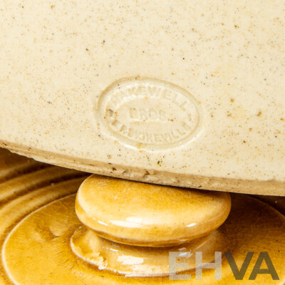 Vintage Bakewell Salt Glazed Bung Jar with Retro Fitted Lid