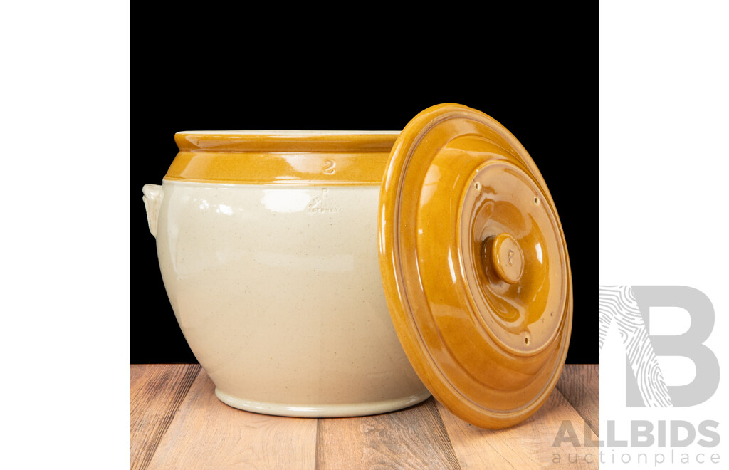 Vintage Fowler Lidded Bung Jar