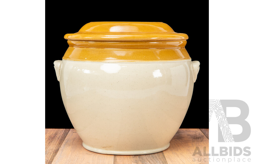 Vintage Fowler Lidded Bung Jar