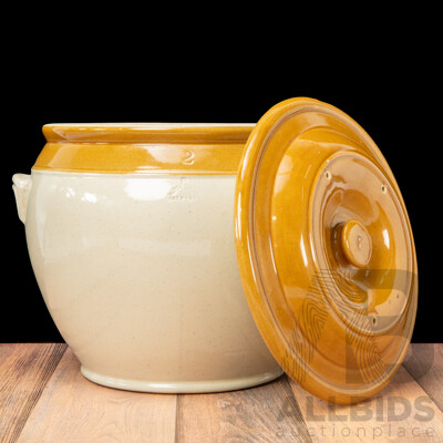 Vintage Fowler Lidded Bung Jar