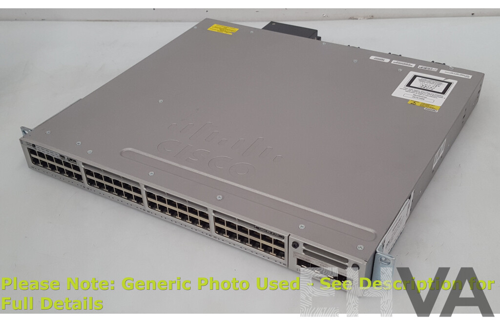 Cisco (WS-C3850-48P-L) Catalyst 3850 48 PoE+ 48-Port Gigabit Switch w/ 10G SFP Module