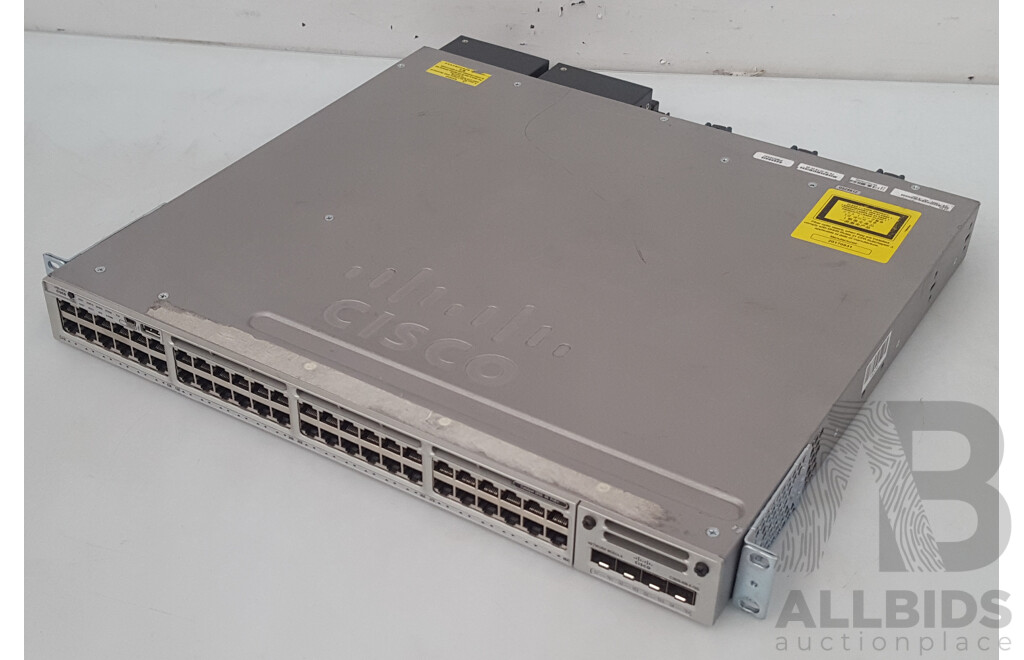 Cisco (WS-C3850-48F-S) Catalyst 3850 48 PoE+ 48-Port Gigabit Switch