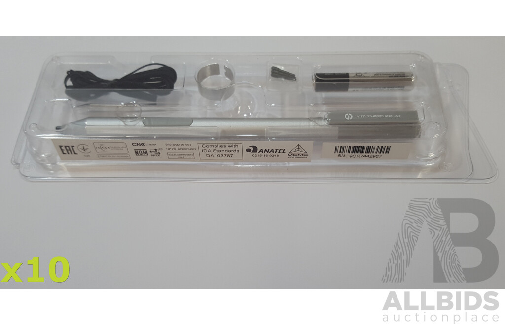 HP (839082-003) Active Pen - Lot of Ten *Brand New