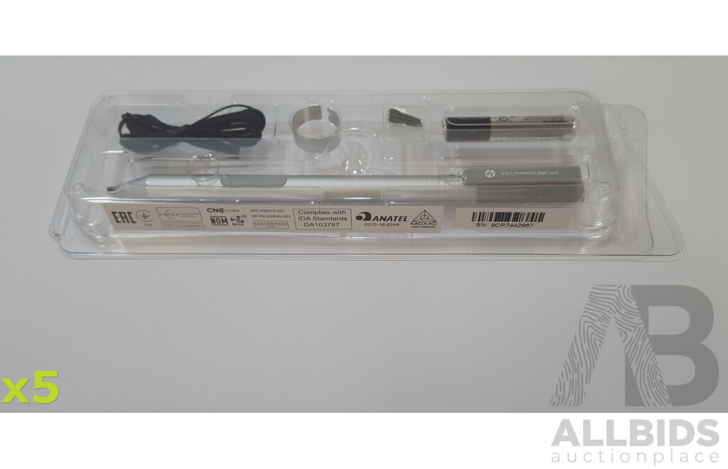 HP (839082-003) Active Pen - Lot of Five *Brand New