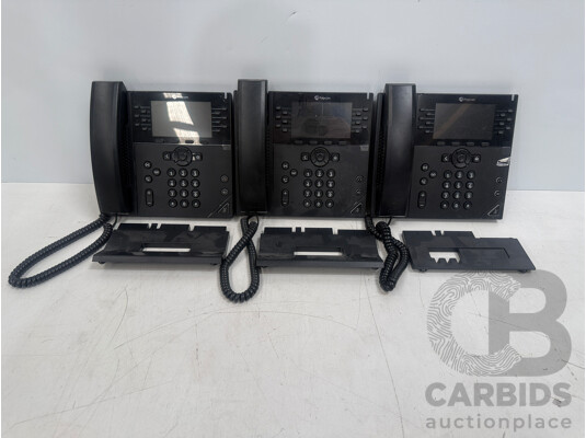 4 Boxes Containing 3x Polycom VVX Series Desktop Phones