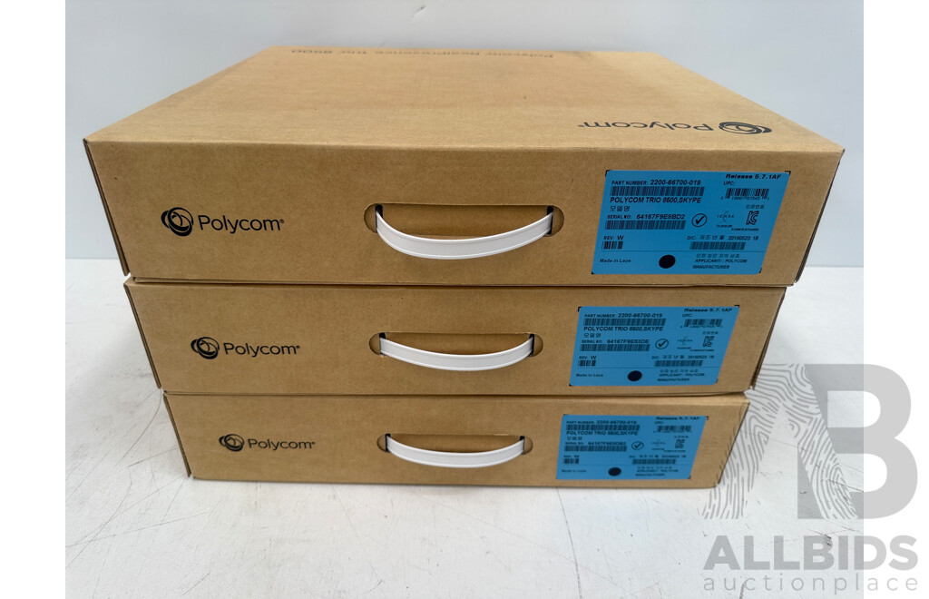 3x Polycom Trio 8500 IP Conference Phone