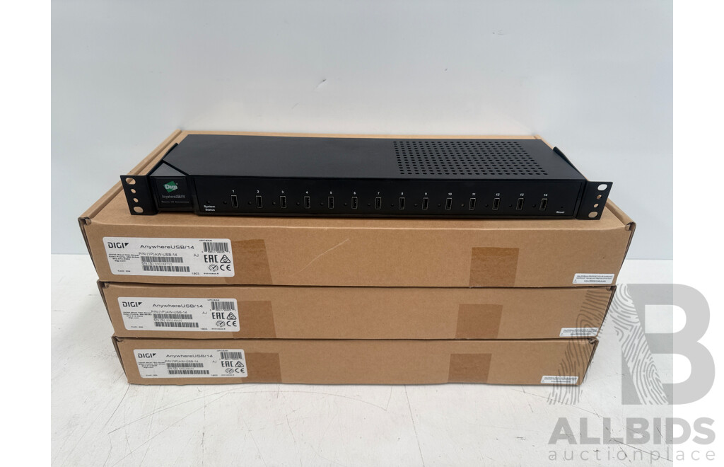 3x DIGI USB/14 NETWORK-ATTACHED USB HUB