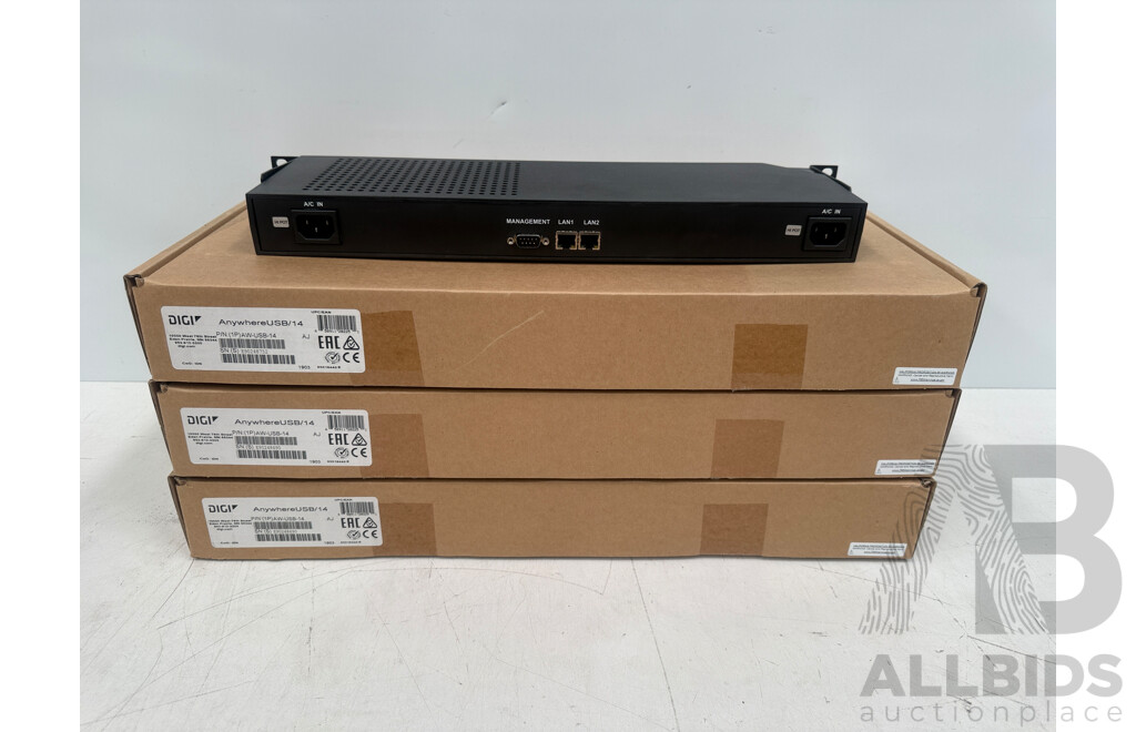 3x DIGI USB/14 NETWORK-ATTACHED USB HUB