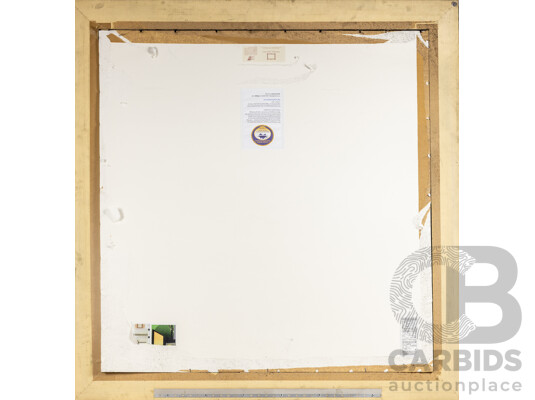 Impressive Brushed Silver Wooden Frame, 137H x 132W cm (frame)