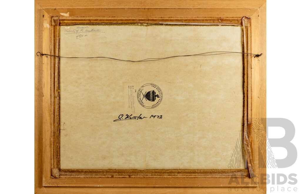 Ingo (Otto) Kuster, (20th Century, Bohemian-Australian, 1941-), Merimbula - South Coast (1972), Impressive Original Vintage Oil on Canvas Board, 78 x 93 cm (frame)