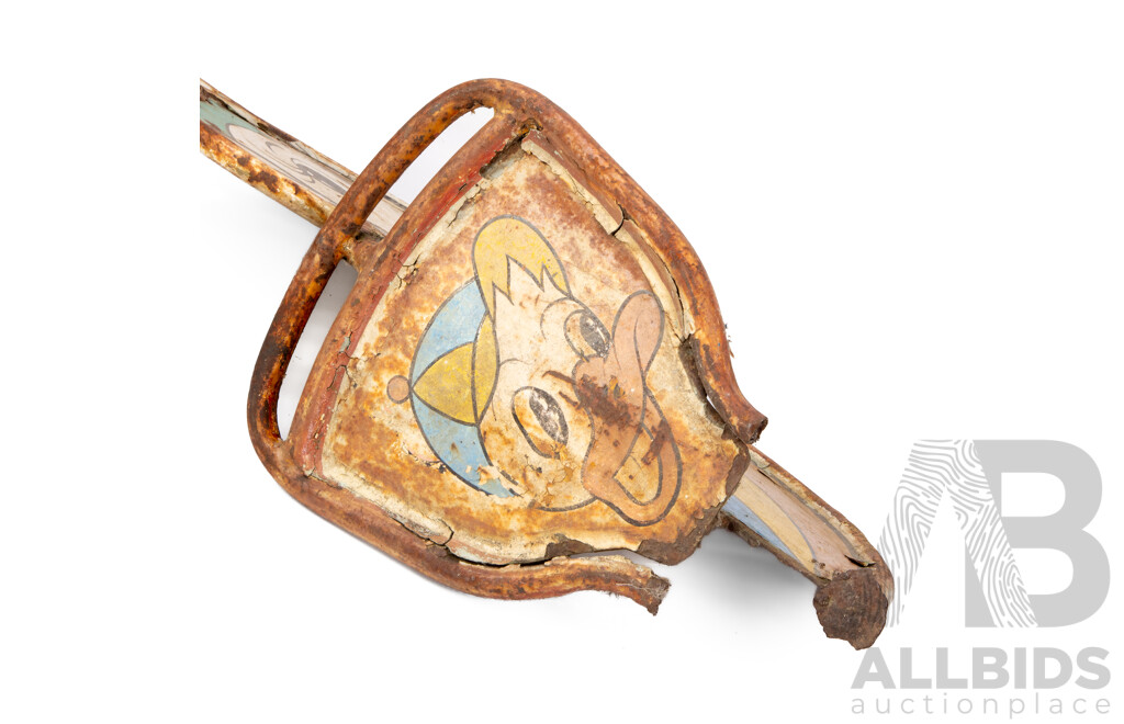 Vintage Steel Carnival Ride Elephant Head