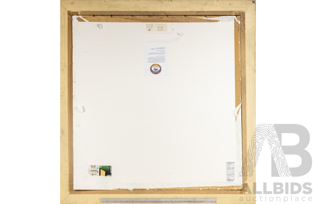 Impressive Brushed Silver Wooden Frame, 137H x 132W cm (frame)