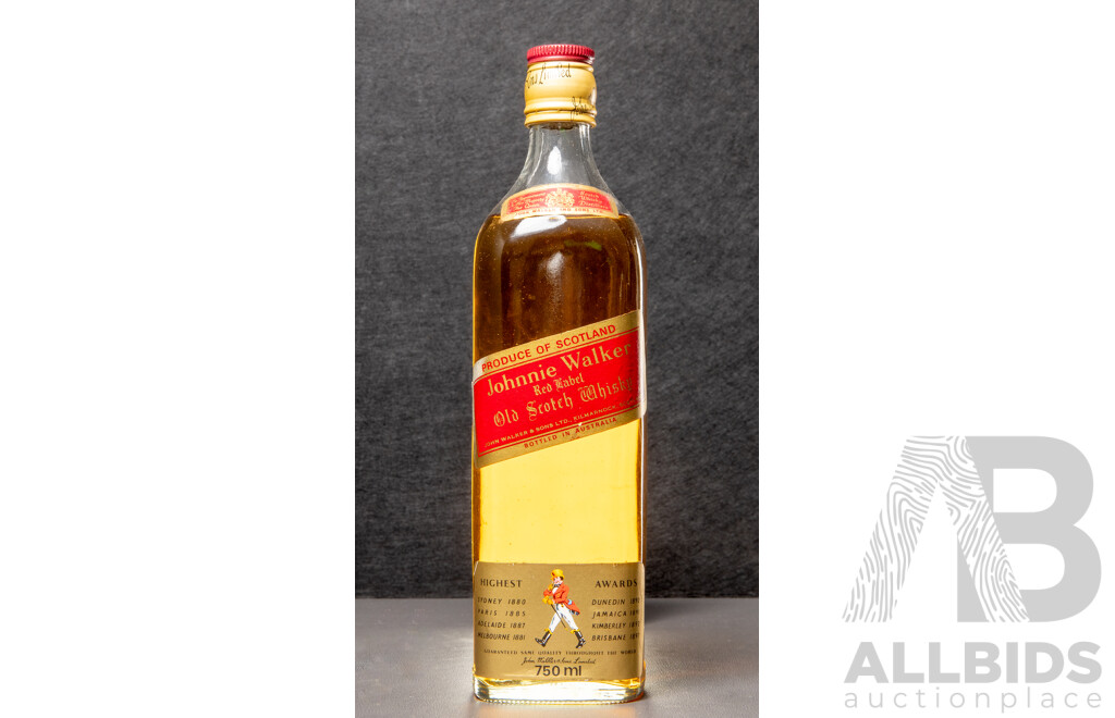 Vintage Johnnie Walker Erd Label Old Scotch Whiskey