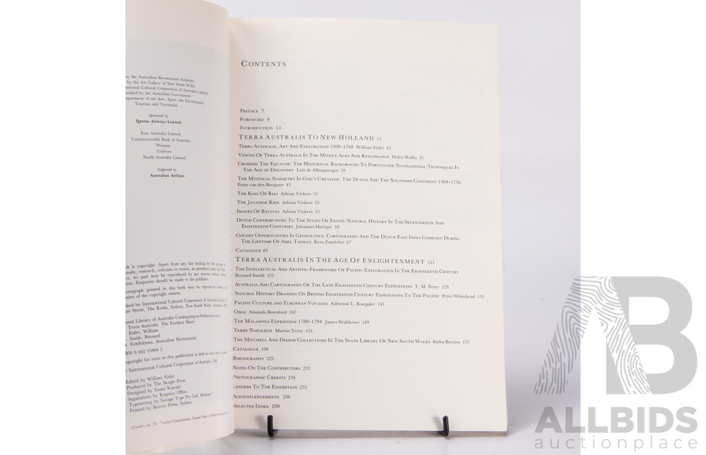 Collection of Three Australian Art Themed Soft Cover Books - Saltwater; The Australian Bicentennial Perspecta & Terra Australis (3)