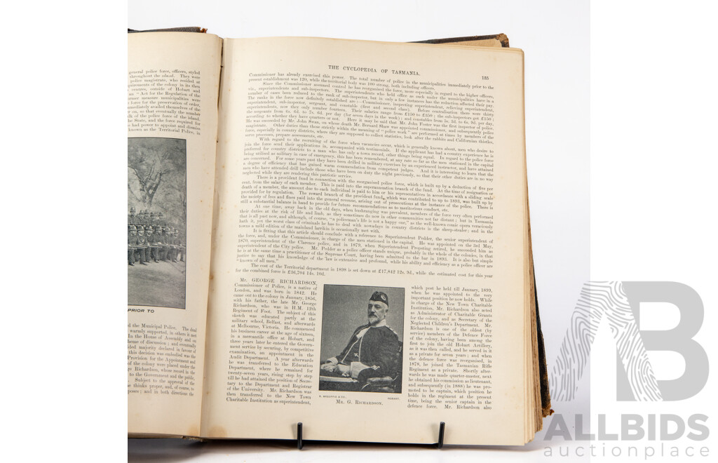 Collection of Three Antique Leather Bound Pictorial Reference Books