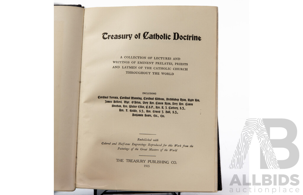 Collection of Three Antique Leather Bound Pictorial Reference Books