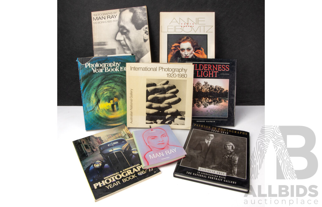 Collection of Books Largely Related to Photography Including Taschen Man Ray Icon Paperback, Annie Leibovitz Photographs and More (8)