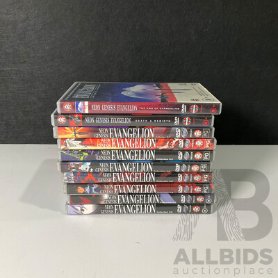 Set of Neon Genesis Evangelion DVDs
