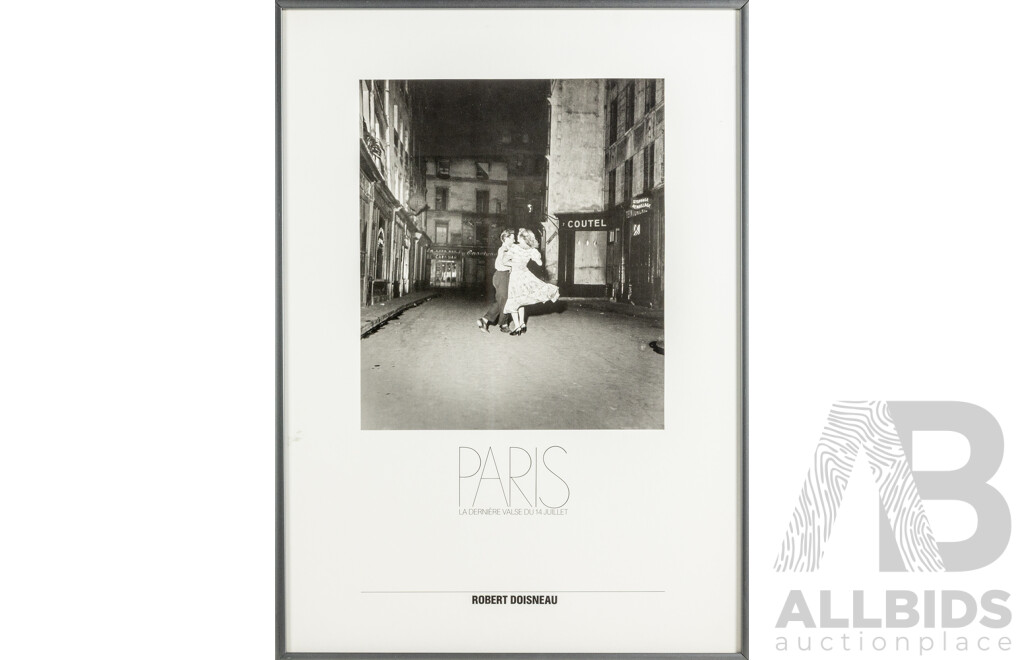 Robert Doisneau. (20th Century, French, 1912-1994), Last Waltz of 14 July, Paris, Wonderful Poster Print After Original Photograph, 71 x 51 cm (frame)