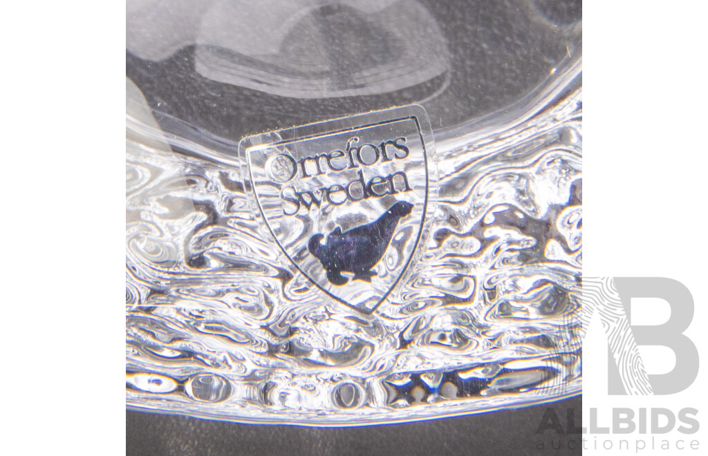 Vintage Faux Turtle Shell Cosmetics Container and Tray with Boxed Orrefors Glass Candle Holder