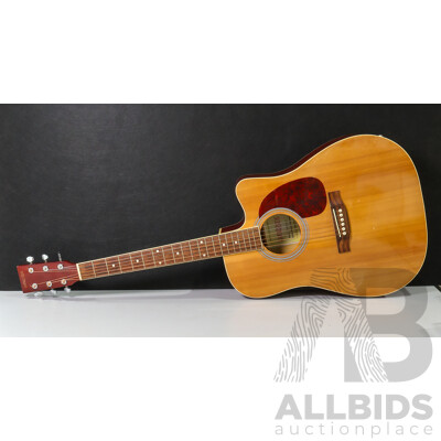 Livingstone Acoustic Guitar FAG640EQ/N, Four Band Pre-amp Pick Up