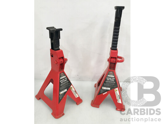 SCA 3000kg Rachet Car Stands - Lot of 2