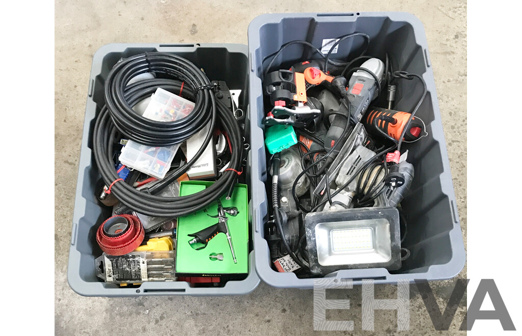 Bulk Lot of Assorted Tools Including Corded Power Tools and Other Equipment