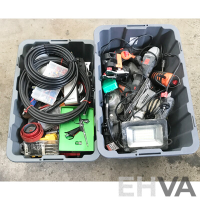 Bulk Lot of Assorted Tools Including Corded Power Tools and Other Equipment