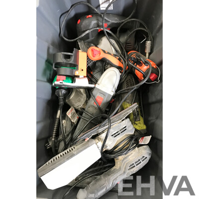Bulk Lot of Assorted Tools Including Corded Power Tools and Other Equipment