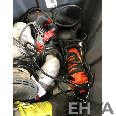 Bulk Lot of Assorted Tools Including Corded Power Tools and Other Equipment